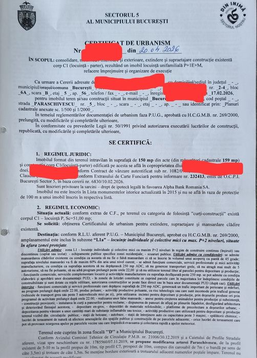 Teren Eroii Revolutiei  159 mp cu casa veche