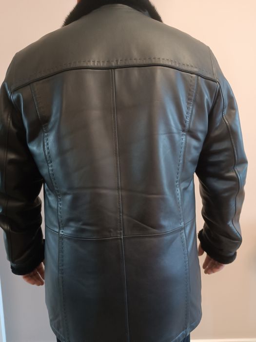 Куртка кожаная зимняя