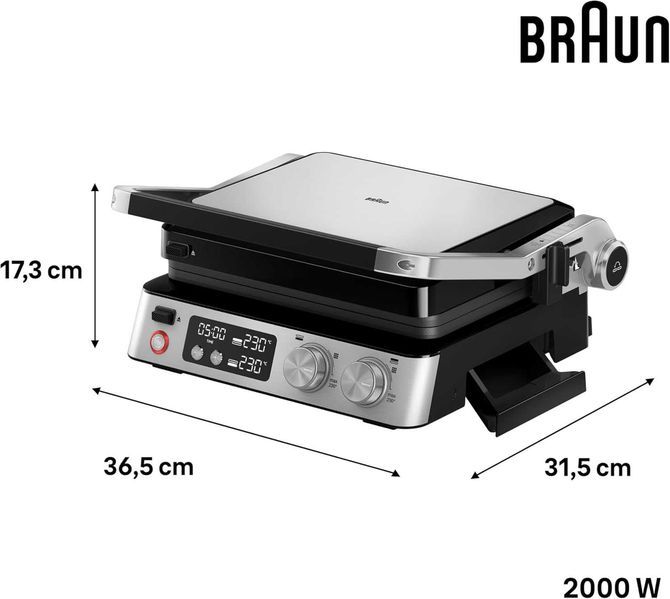 Нов Грил Скара BRAUN MultiGrill 7 CG 7040, 2000 W, 2 години Гаранция