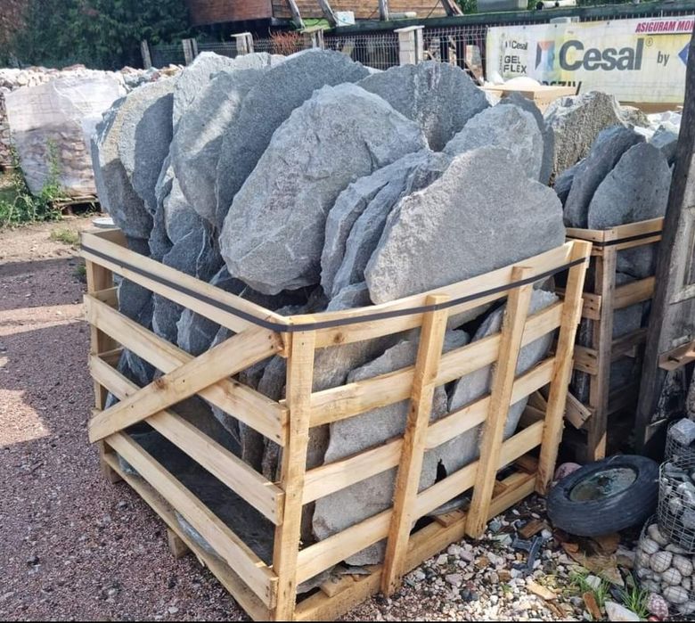 Pasi japonezi ovali gradina piatra naturala gazon