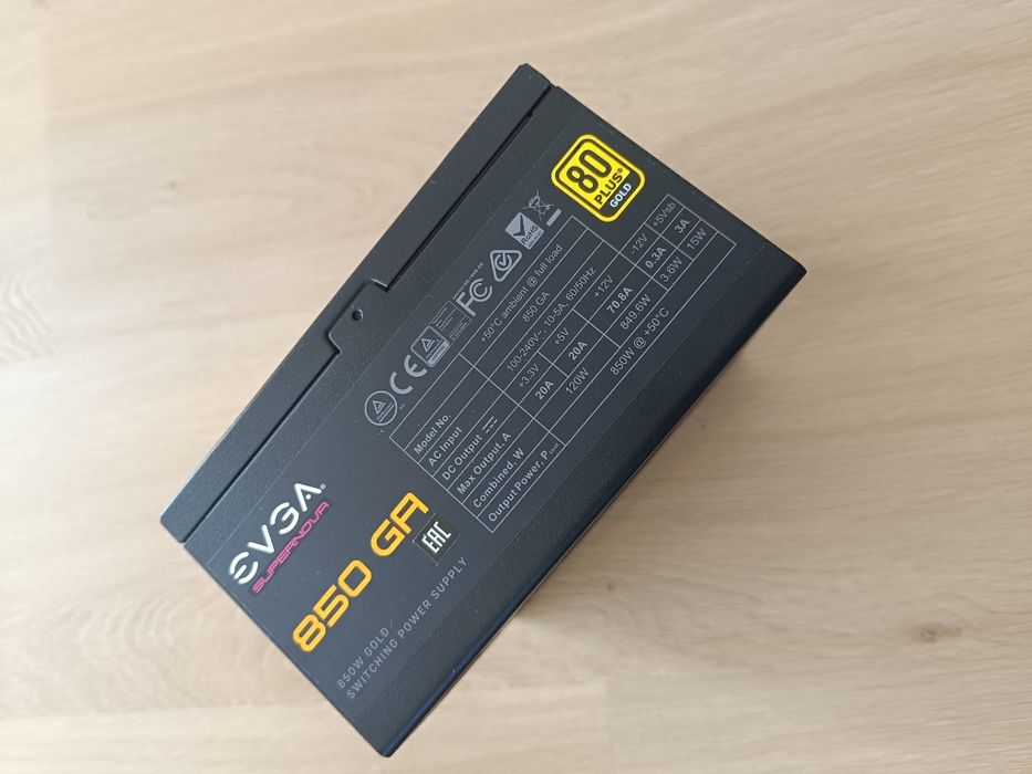 Захранване EVGA SuperNOVA 850 GA, 80+ Gold, 850W – Перфектно състояние!