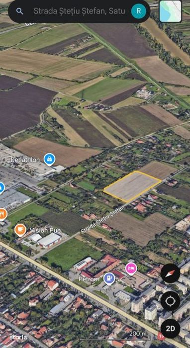 Teren extravilan de vanzare – Satu Mare, str. Ștetiu Ștefan