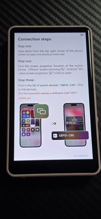 Selfie screen 4.02" Ebpsi C90 (ecran IPS, baterie 1800mA) + telecomanda BT