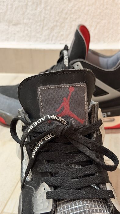 Jordan Retro 4 Black/Infrared Off-White Limited номер 42