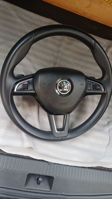 Volan Original Skoda Octavia 3 Facelift 2017+ DSG cu Padele | Stare Impecabilă