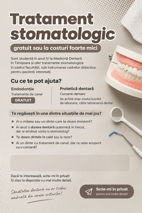 Tratament stomatologic gratuit!