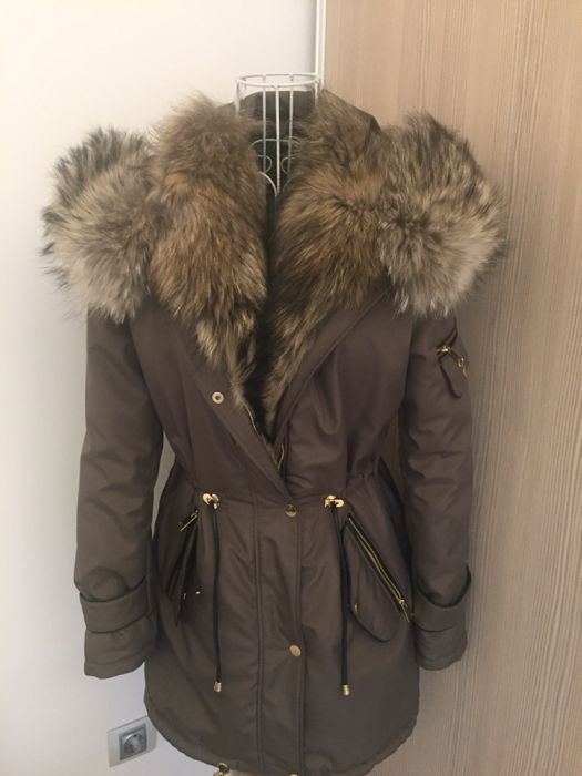 Дамска парка с естествен косъм