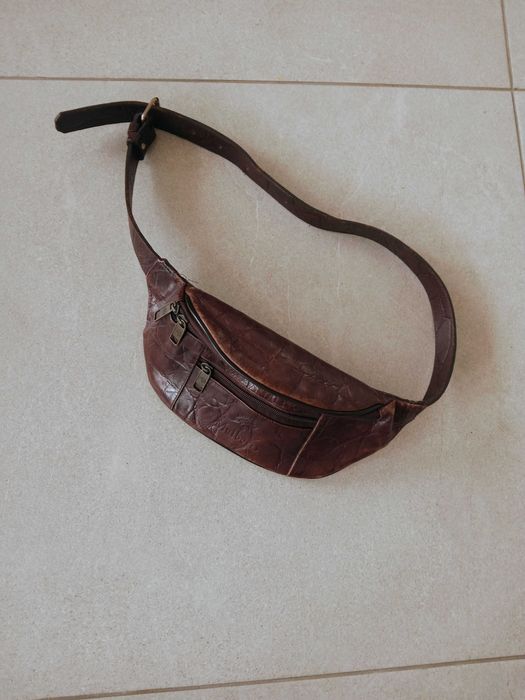 Mulberry кожена чанта за кръстa винтидж кафява