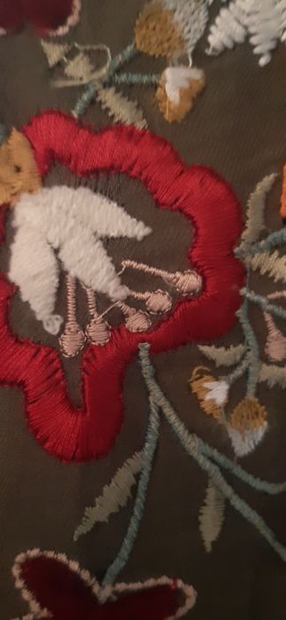 Юбка бархатная  ,вышивка