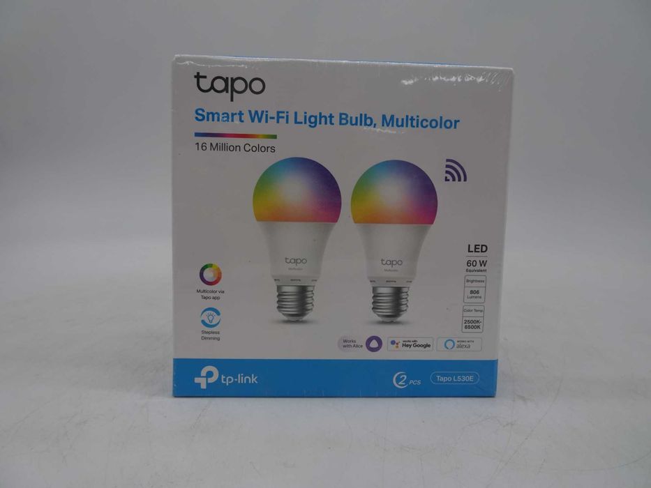 Set 2 becuri LED Smart TP-LINK Tapo L530E2B, E27, 9W, 806lm, Wi-Fi