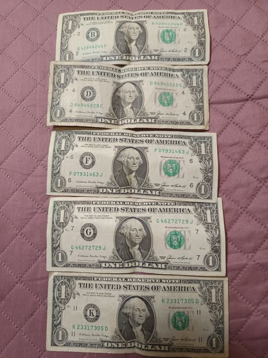 Vand bancnote dolari 1981-1985