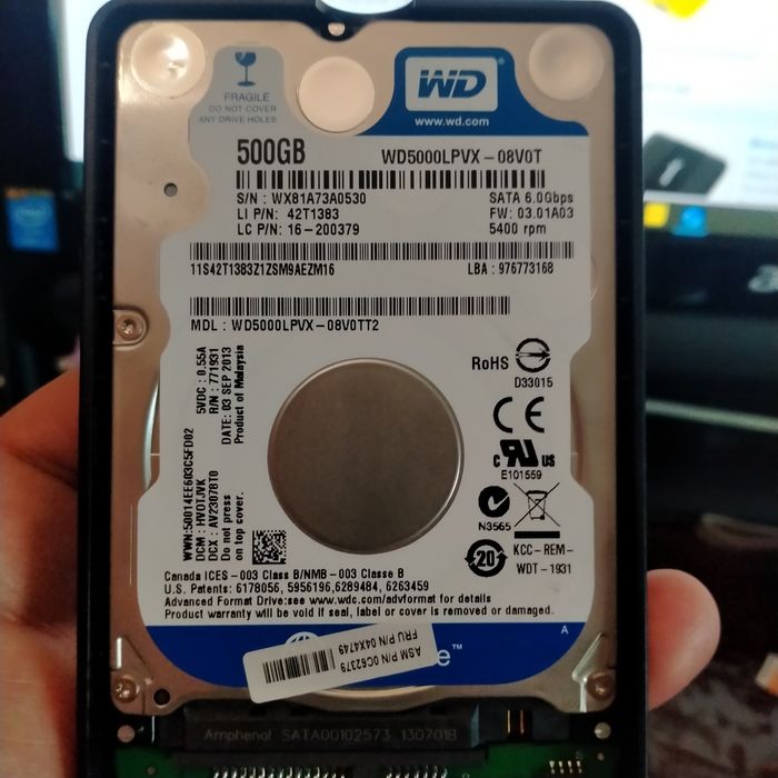 Внешний жесткий диск 500Gb 2.5