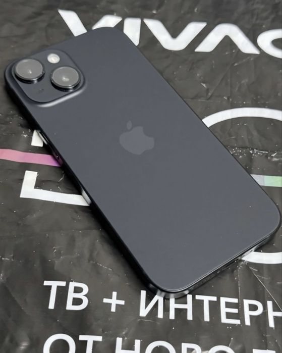 КАТО НОВ 256GB iPhone 15 Vivacom Black / Черен