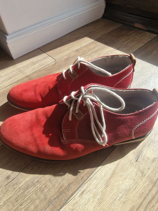 Pantofi barbati rosii piele intoarsa, Benvenuti, marimea 43
