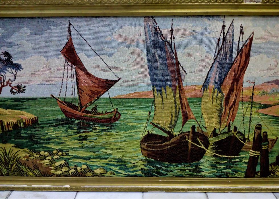 Разкошен Стар Голям Гоблен в Рамка