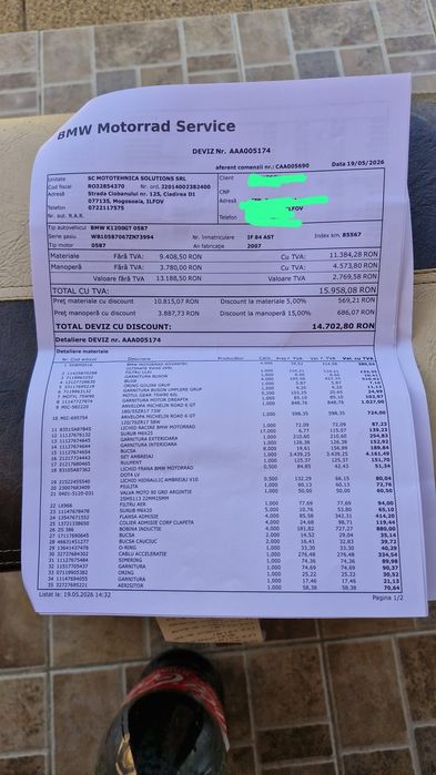Bmw k 1200 gt impecabil,ocazie rara