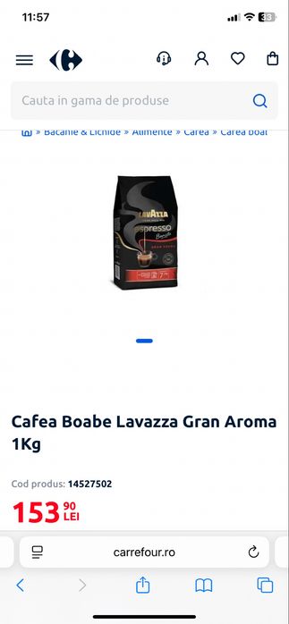 Cafea boabe Lavazza Espresso Barista Gran Crema, 1kg