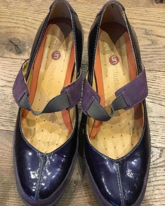 Clarks ‘Unstructured’- кожа, лачени, лилави - №40