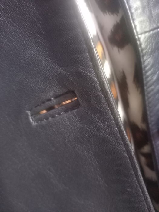 Haina din piele naturala lunga,  de dama