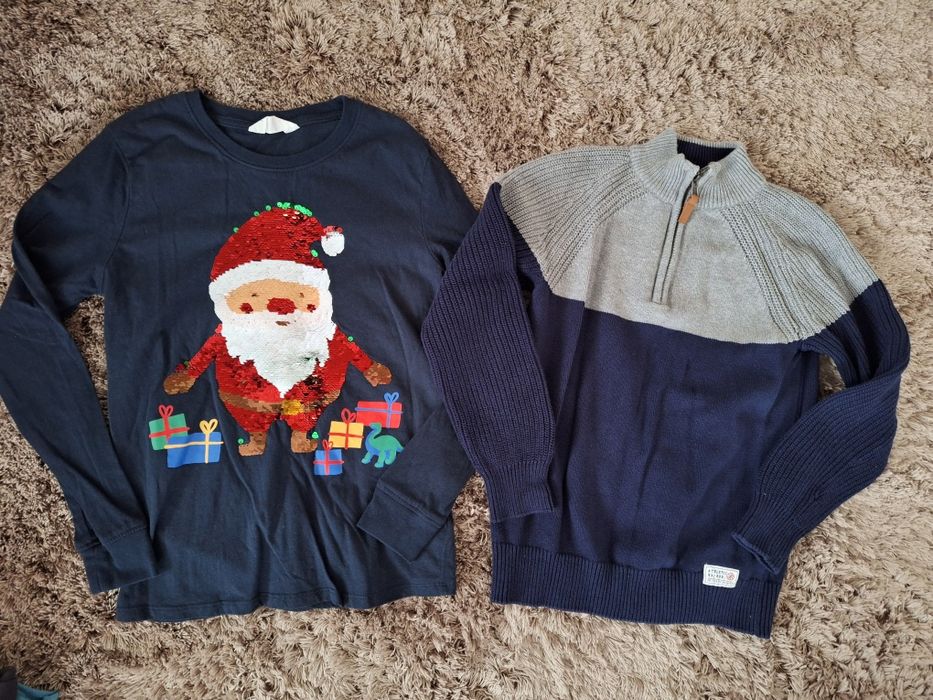 Pulover si bluza baieti, ambele H&M, noi fara eticheta