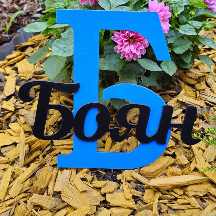 Буквичка с името на детенцето за детска стая (стена, врата, секция..)