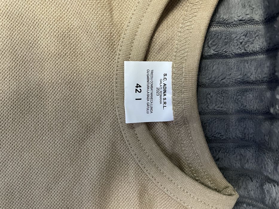 Tricouri crem combat maneca lunga
