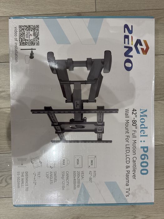 Мощный кронштейн для телевизора ZENO model P600