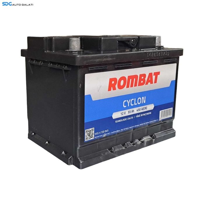 Baterie Acumulator Auto 55AH 450A ROMBAT 5554720045 Volkswagen Audi Seat Skoda Ford Opel Toyota BMW Mercedes Renault Peugeot Dacia 1999 - 2020 [B4785]