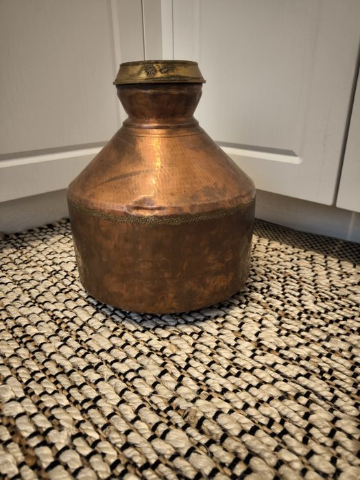 комплект ориенталски ръчно ковани медни и месингови съдове