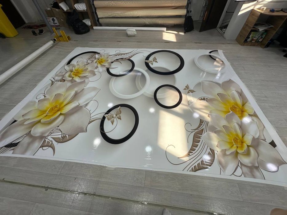 Натяжные потолки и 3D фотообои от производителя. От 40.000сум