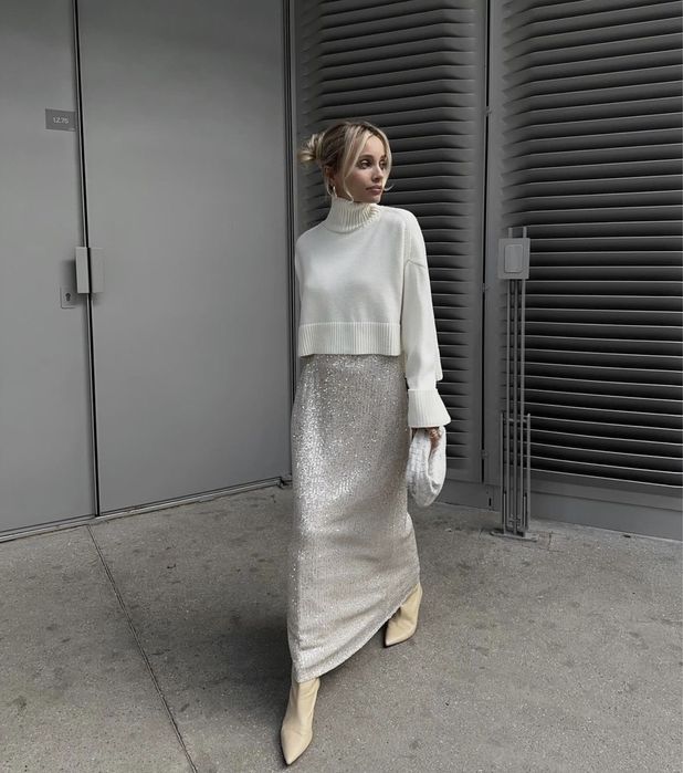 Юбка с паетками