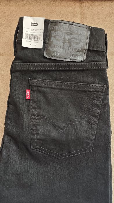 Джинсы Levi's 510, оригинал США, чёрные, W28 L29