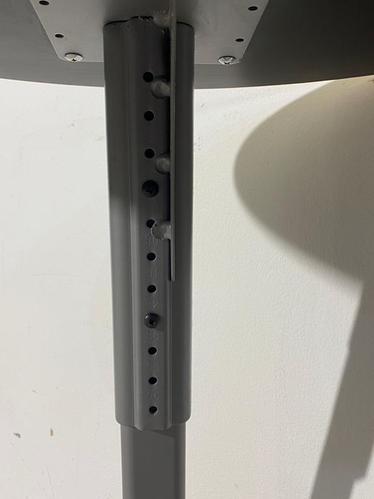 5 Buc. Masă Rotundă Reglabilă, Diametru Blat 90 cm; Birou cu Roți