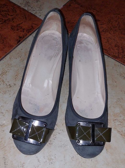 Pantofi Italia piele naturala gri petrol nr 39