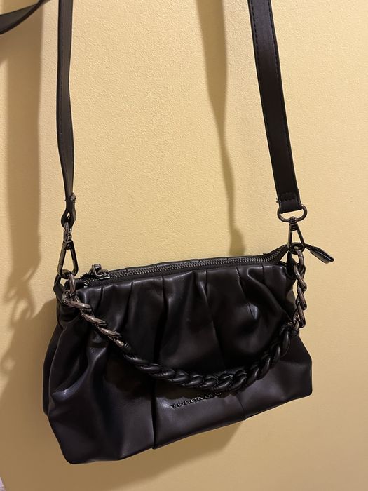 Страхотна чанта от естествена кожа Нова и малка чанта Тоска блу