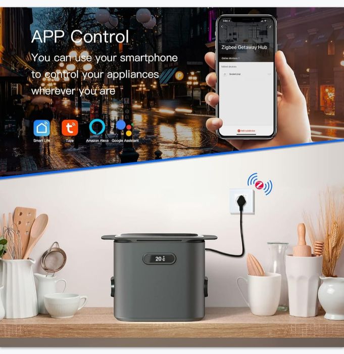 Priză simplă inteligentă Tuya / SmartLife WiFi BSEED 16A