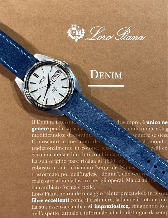 Curea pentru ceas lucrata manual din piele italiana suede