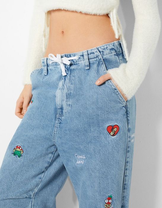 Blugi Parachute Bershka