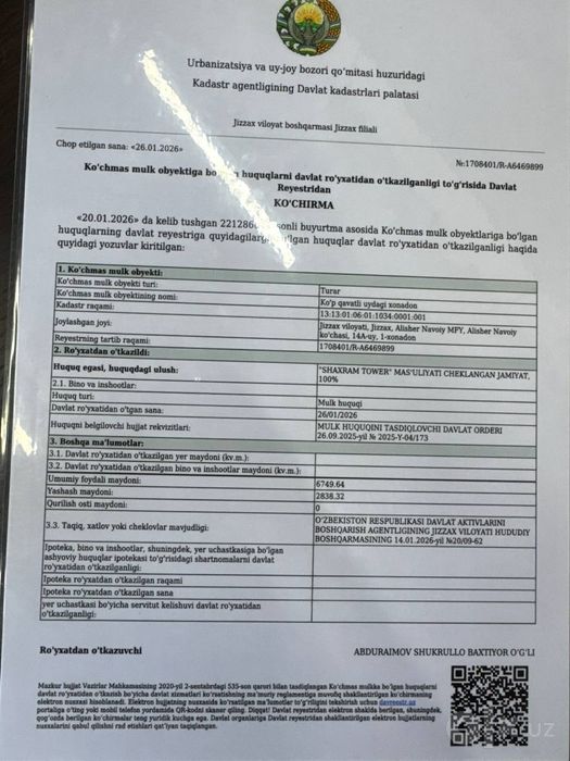 Ko'k saroy ro'parasidagi 7. Qavatli uyni 5chi qavatidagi 2.honali u