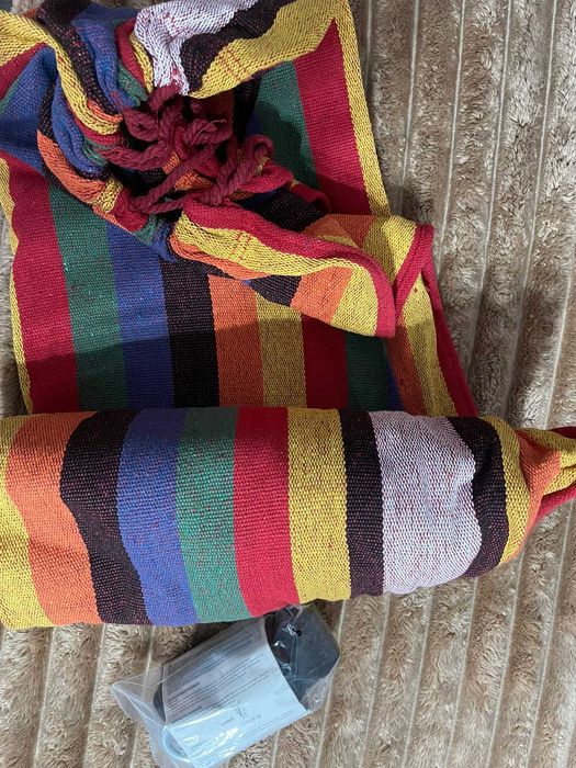 Hamac Dublu ANYOO 270x150cm – Rezistă 200kg, Curele + Carabine [Nou]