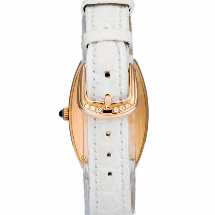 Franck Muller Cintree Curvex 18K Rose Gold Baguette Diamond 1752 QZ D BAG5N