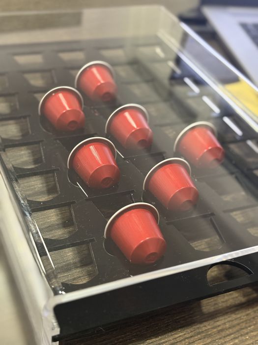 Suport capsule Nespresso sertar transparent 40 capsule
