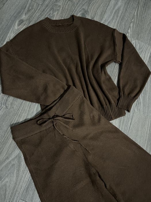 Плетен сет в кафяво