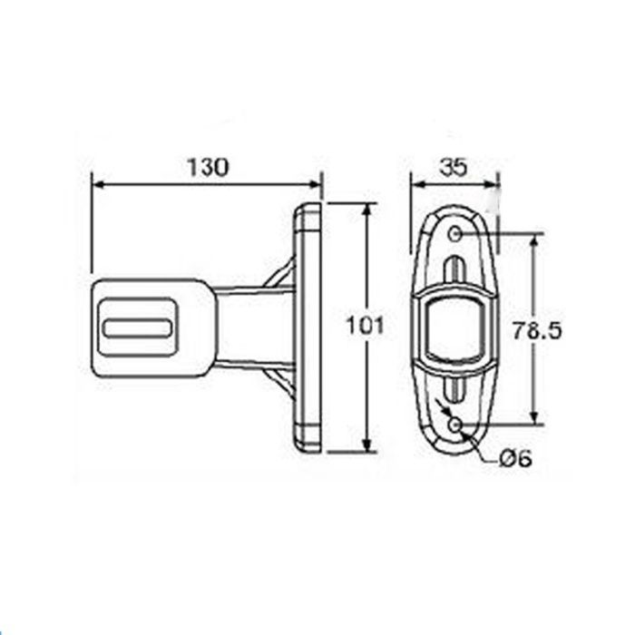 Габарити за камион рогчета LED 24V 3 светлини 2 броя прави гр. Варна ...