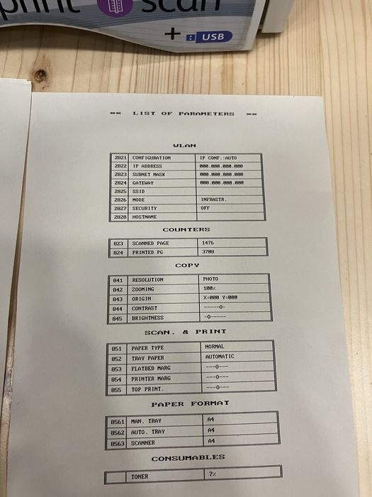 3 в 1 лазарен принтер Xerox Phaser 3100MFP/S.     SCANNED 1476  PAGES. PRINTED 3708  PAGES.