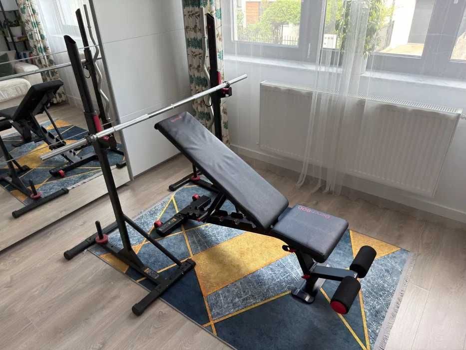 Suport halteră Domyos Rack 100 Decathlon, reglabil