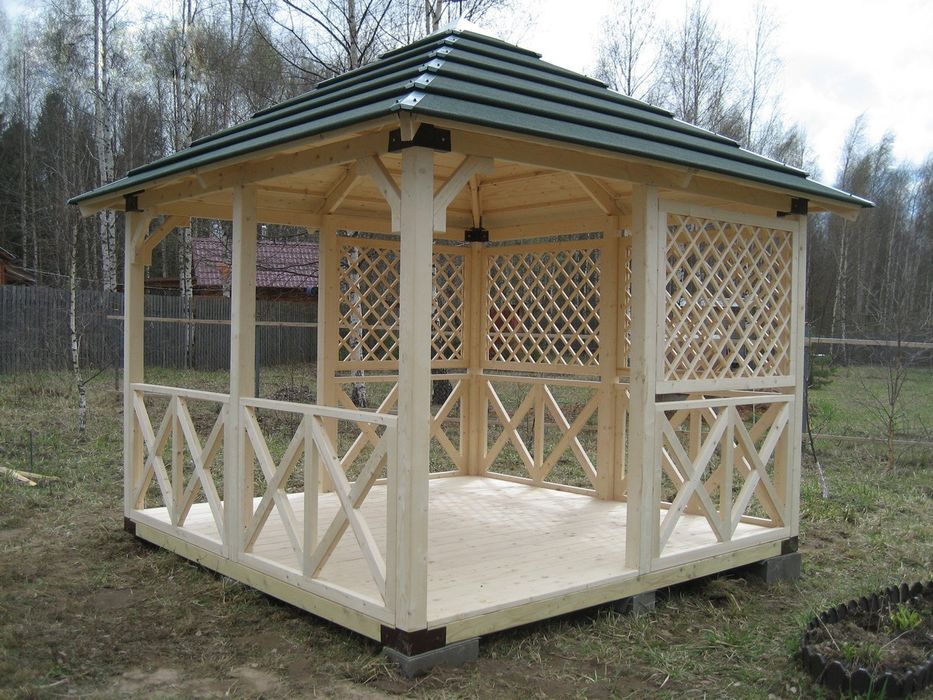 Дървени навеси, беседки, покриви