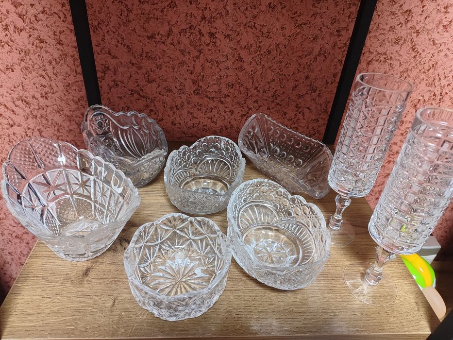 Хрусталь (разной формы вазочки)
