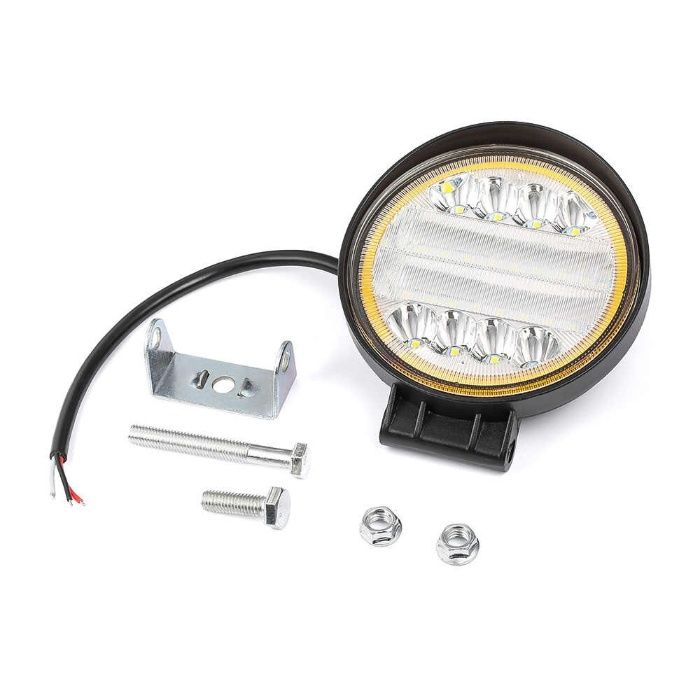 72W LED Диоден Фар Работна Бяла Жълта Светлина Габарит Мъгла Лампа