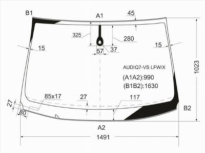 Стекло лобовое  Audi Q7